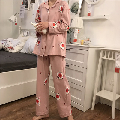 Γυναικεία πιτζάμα σε τρία χρώματα με πολύχρωμα μοτίβα