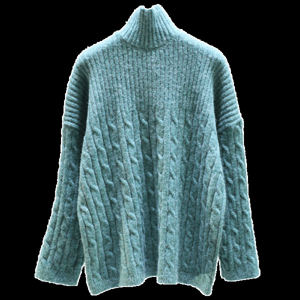 Χειμερινό γυναικείο πουλόβερ με υψηλό κολάρο  σε διάφορα χρώματα