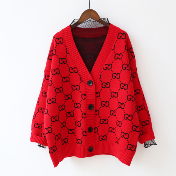 Modern női mellény piros, fekete és bézs színben