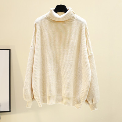 Γυναικείο casual πουλόβερ με υψηλό κολάρο - διάφορα χρώματα