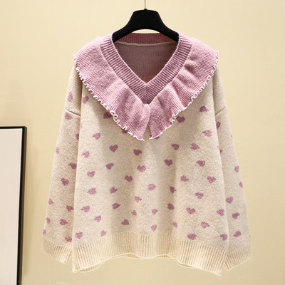 Női alkalmi pulóver spitz nyakkivágással, több színben