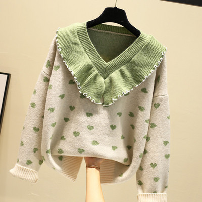 Női alkalmi pulóver spitz nyakkivágással, több színben