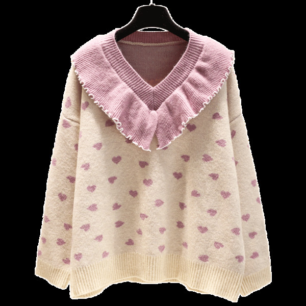 Női alkalmi pulóver spitz nyakkivágással, több színben