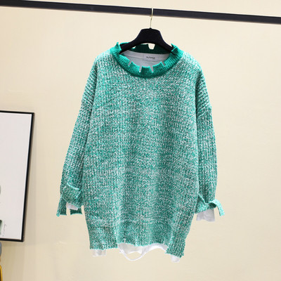 Χειμερινό γυναικείο πουλόβερ  με σκισμένα μοτίβα σε διάφορα χρώματα