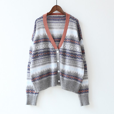 Γυναικεία casual ζακέτα με λαιμόκοψη