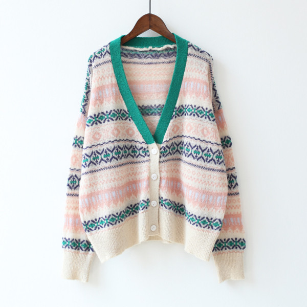 Γυναικεία casual ζακέτα με λαιμόκοψη