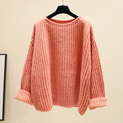 Vastag női pulóver több színben, kerek nyakkivágással