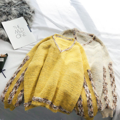 Női téli pulóver kerek nyakkivágással - több színben