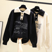 Női alkalmi blúz klasszikus gallérral és rátéttel