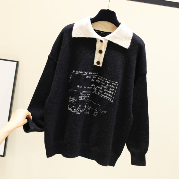 Női alkalmi blúz klasszikus gallérral és rátéttel