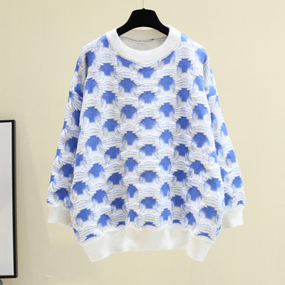 Γυναικείο μοντέρνο πουλόβερ για το χειμώνα με στρογγυλη λαιμόκοψη σε διάφορα χρώματα