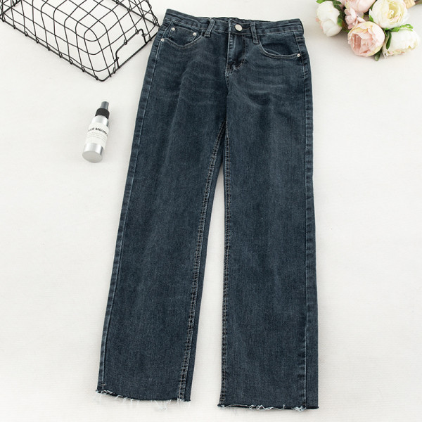 Modern női farmer négy színben, zsebekkel, magas derékkal