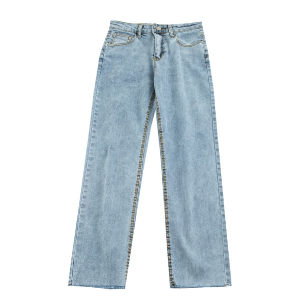 Modern női farmer négy színben, zsebekkel, magas derékkal