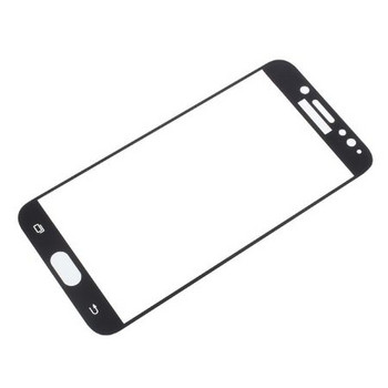 Заоблен стъклен протектор 3D Full Cover за Samsung Galaxy S6 Edge Plus, Черен