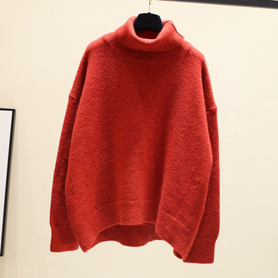 Ασύμμετρη μοτίβο γυναικείου πουλόβερ - διάφορα χρώματα