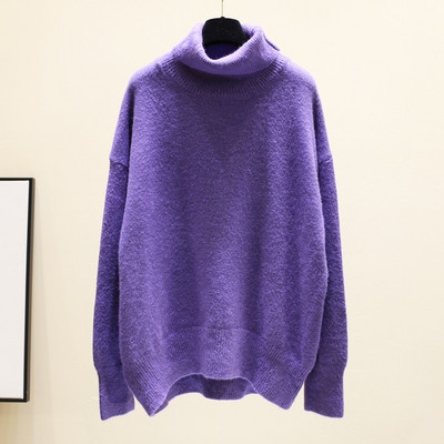 Ασύμμετρη μοτίβο γυναικείου πουλόβερ - διάφορα χρώματα