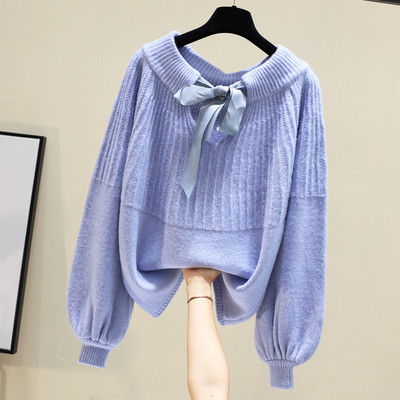 Χειμερινό γυναικείο πουλόβερ με στρογγυλη λαιμόκοψη σε τέσσερα χρώματα