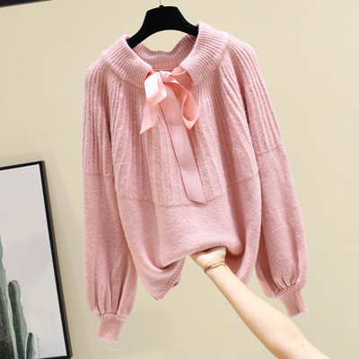 Χειμερινό γυναικείο πουλόβερ με στρογγυλη λαιμόκοψη σε τέσσερα χρώματα