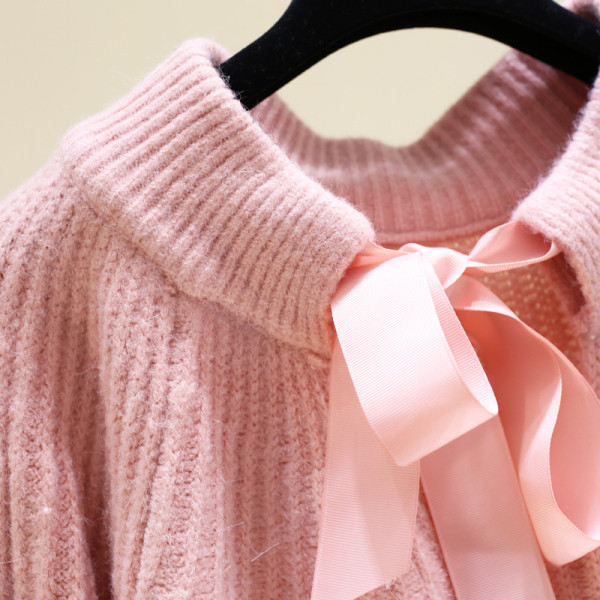 Χειμερινό γυναικείο πουλόβερ με στρογγυλη λαιμόκοψη σε τέσσερα χρώματα