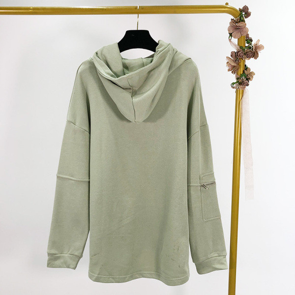 Καθημερινό φαρδύ φούτερ με κουκούλα