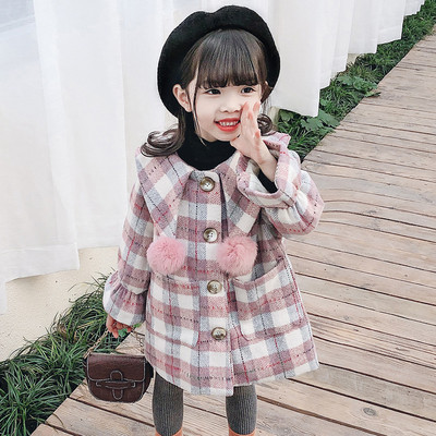 Παιδικό παλτό για κορίτσια σε δύο χρώματα με κορδέλα και κουμπιά