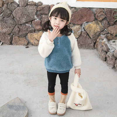 Alkalmi gyerekpulóver két színben, gombokkal lányoknak