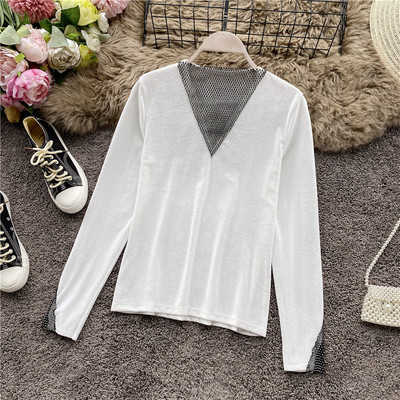 Modern női bársony blúz különböző színekben