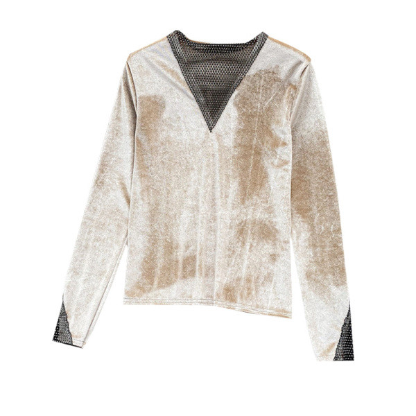 Modern női bársony blúz különböző színekben