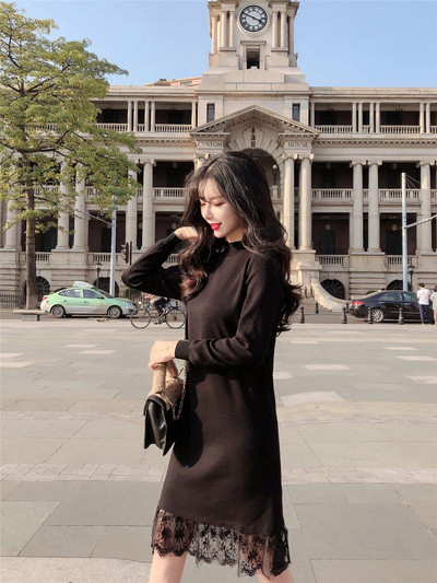 Γυναικεο πλεκτό  φόρεμα - δύο χρώματα