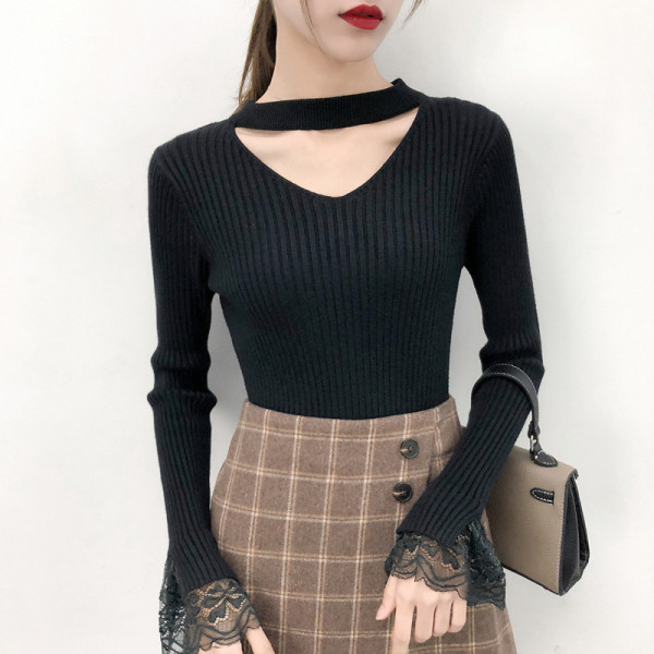 Női kordbársony blúz, ujjain csipkével, többféle színben