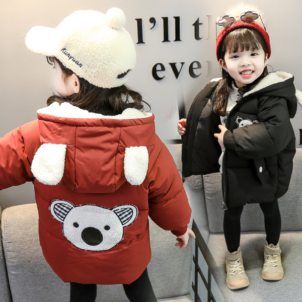 Új modell gyerekkabát lányoknak két színben, hímzéssel