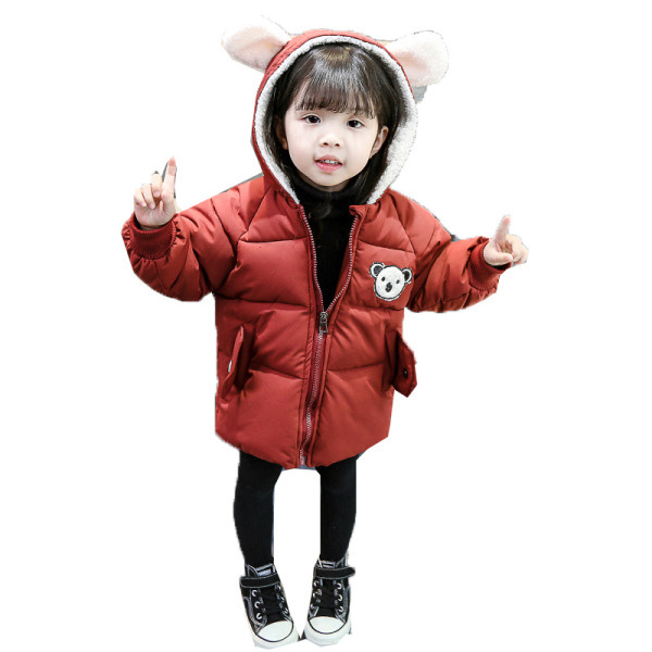 Új modell gyerekkabát lányoknak két színben, hímzéssel