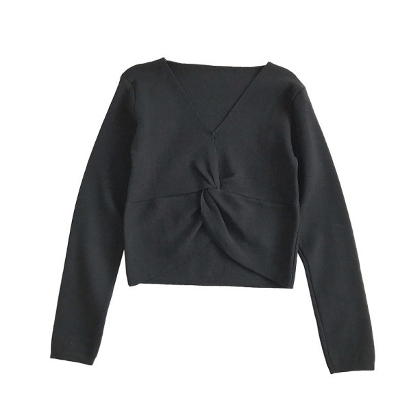 Καθημερινή γυναικέια casual μπλούζα με μακρύ μανίκι κα λαιμό και V-neck