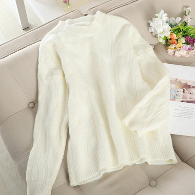 Alkalmi női pulóver ovális nyakkivágással, öt színben