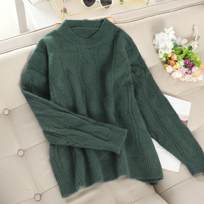 Alkalmi női pulóver ovális nyakkivágással, öt színben