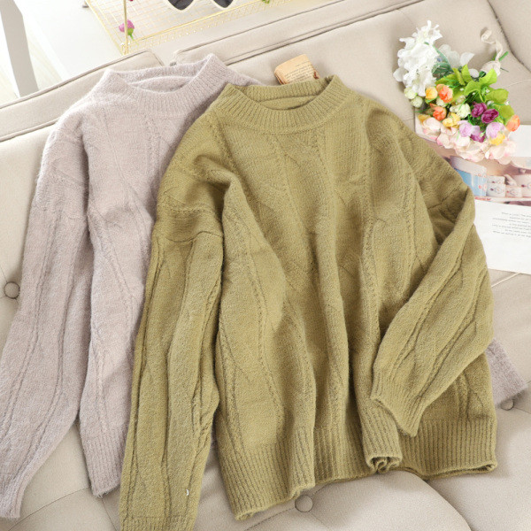 Alkalmi női pulóver ovális nyakkivágással, öt színben