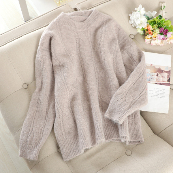 Alkalmi női pulóver ovális nyakkivágással, öt színben