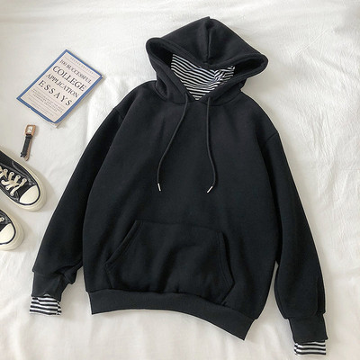 Casual γυναικείο πουλόβερ σε πέντε χρώματα με κορδόνια και  τσέπη