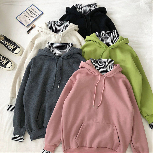 Casual γυναικείο πουλόβερ σε πέντε χρώματα με κορδόνια και  τσέπη