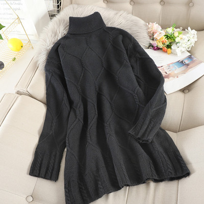 Μοντέρνο γυναικείο πουλόβερ με υψηλό γιακά σε διάφορα χρώματα