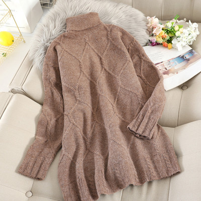 Μοντέρνο γυναικείο πουλόβερ με υψηλό γιακά σε διάφορα χρώματα