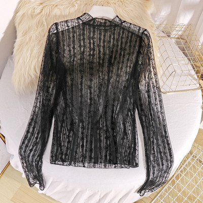 Modern női ing hosszú ujjal és tüll három színben