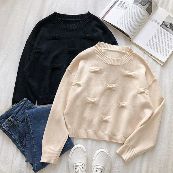 Alkalmi női pulóver három színben, ovális nyakkivágással