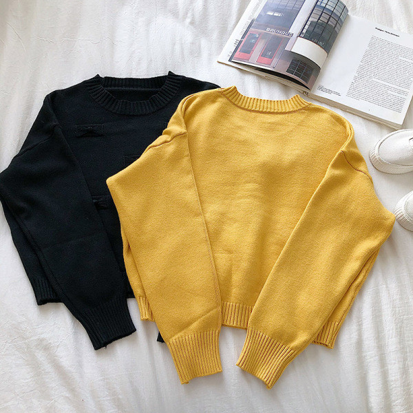 Alkalmi női pulóver három színben, ovális nyakkivágással