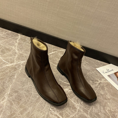 Alkalmi női csizma puha béléssel barna és fekete színben