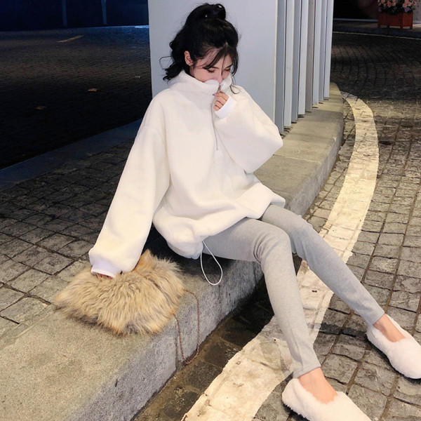 Γυναικείο καθημερινό φούτερ με φερμουάρ σε διάφορα χρώματα