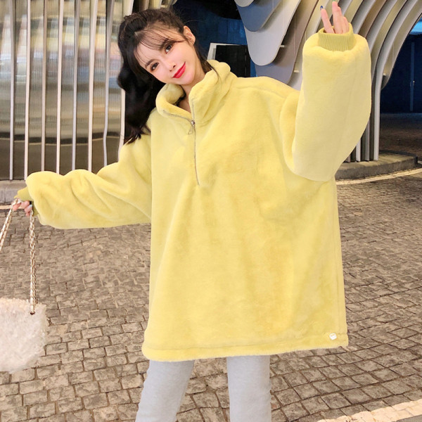 Γυναικείο καθημερινό φούτερ με φερμουάρ σε διάφορα χρώματα