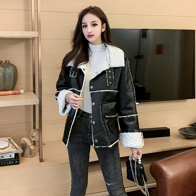 Χειμερινό γυναικείο μπουφάν από οικολογικό δέρμα σε τρία χρώματα