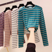 Μοντέρνο γυναικείο πουλόβερ  πλεκτό με οβάλ ντεκολτέ σε τέσσερα χρώματα