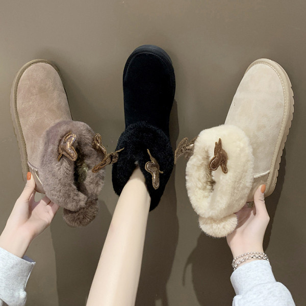 Női alkalmi meleg csizma karácsonyi 3D motívumokkal